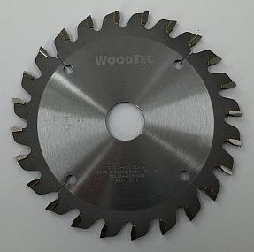 Подрезная коническая пила WoodTec для форматно-раскроечных станков  Ø120х22х2,8-4,0 Z=24 KON