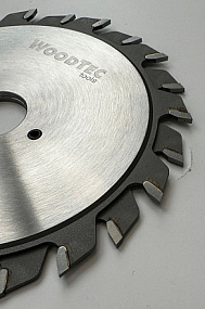Подрезная составная пила WoodTec для форматно-раскроечных станков Ø120 х 20 х 2,8-3,6 Z = 12 + 12