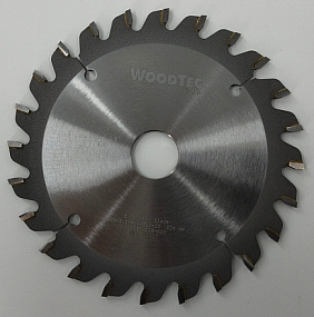 Подрезная коническая пила WoodTec для форматно-раскроечных станков Ø125x20x3,1-4,3 Z=24 KON