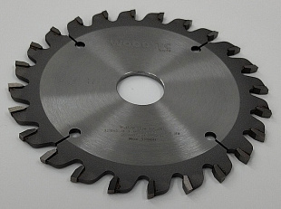 Подрезная составная пила WoodTec для форматно-раскроечных станков Ø125 х 20 x 2,8-3,6 Z = 12 + 12