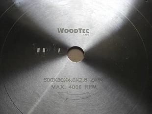 Пила дисковая Ø500 х 30 х 4,0/2,8 Z96 WZ WoodTec
