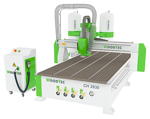 Фрезерно-гравировальный станок с ЧПУ с вакуумной подготовкой WoodTec СН-2030W MAX (380V)