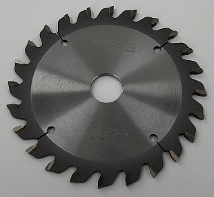 Подрезная коническая пила WoodTec для форматно-раскроечных станков Ø125x20x3,1-4,3 Z=24 KON