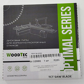 Подрезная составная пила WoodTec для форматно-раскроечных станков Ø100 х 22 х 2,8-3,6 Z = 12 + 12