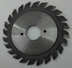 Подрезная составная пила WoodTec для форматно-раскроечных станков Ø100 х 22 х 2,8-3,6 Z = 12 + 12