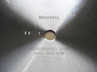 Пила дисковая Ø450 х 30 х 4,0/2,8 Z108 WZ WoodTec
