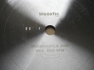 Пила дисковая Ø500 х 30 х 4,0/2,8 Z56 WZ WoodTec