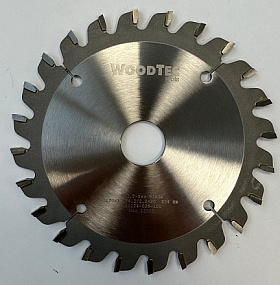 Подрезная коническая пила WoodTec для форматно-раскроечных станков  Ø120х22х2,8-4,0 Z=24 KON