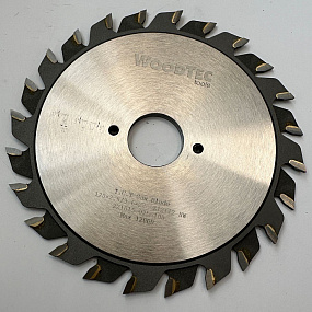 Подрезная составная пила WoodTec для форматно-раскроечных станков Ø120 х 22 х 2,8-3,6 Z = 12 + 12